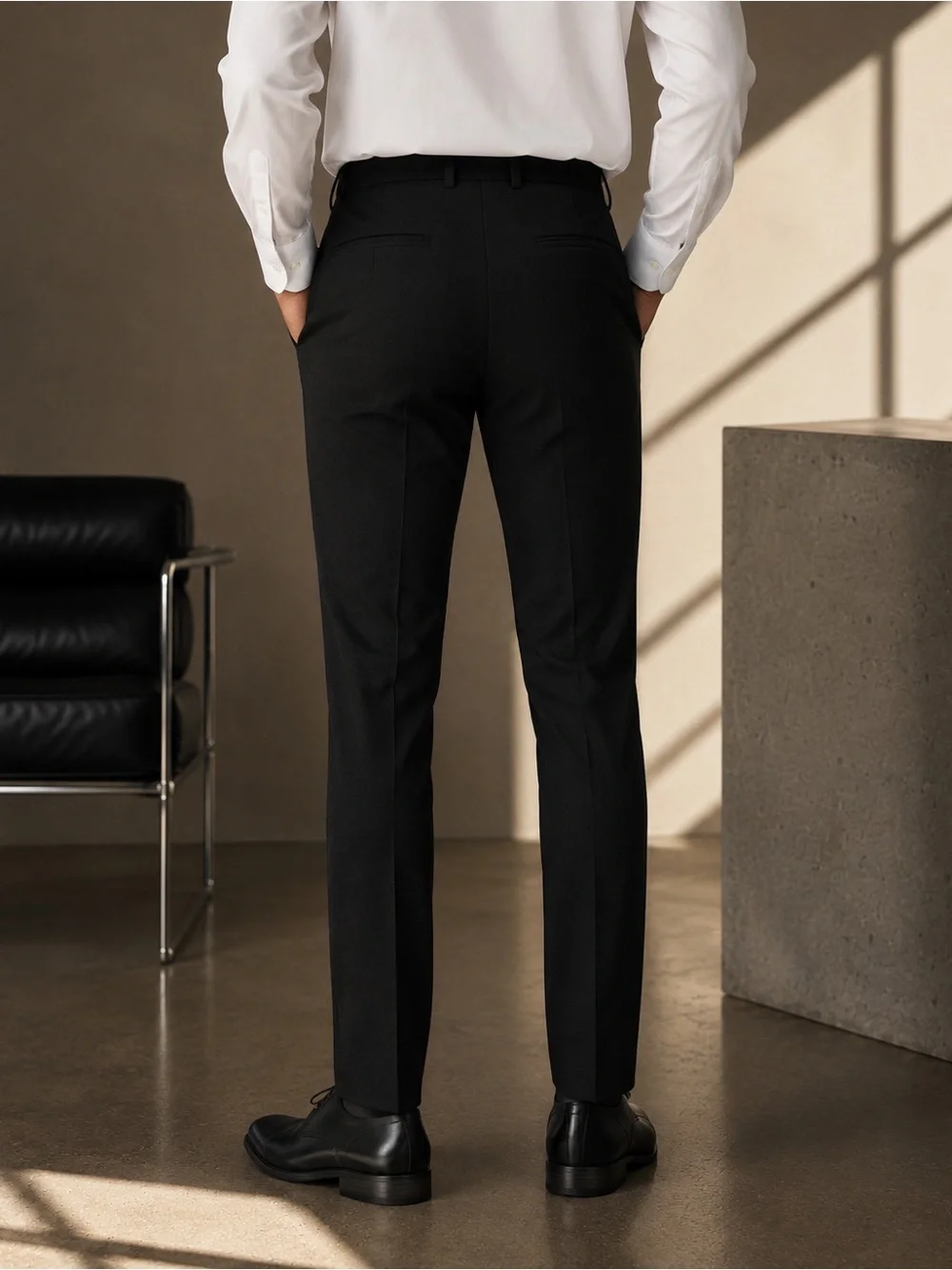 NWT Kenneth Cole Men’s Black Skinny Fit Dress Pants 34x32 Flex Waist